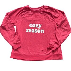 SONOMA Goods for Life COZY SEASON Graphic Sweatshirt Red‎ XL Raglan Sleeve